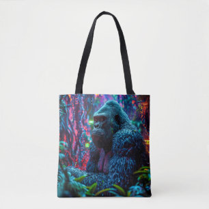 Neon Gorilla Tote Bag