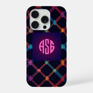 Neon Gradient Custom Monogram iPhone case