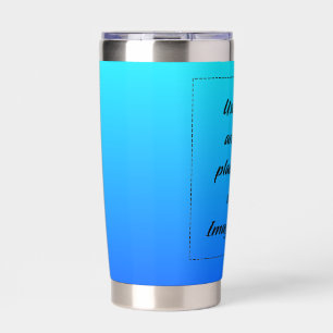 Neon Gradient Light Blue to Dark Blue Insulated Tumbler