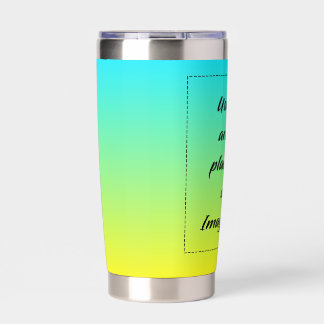 Neon Gradient Light Blue to Yellow Insulated Tumbler