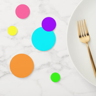 Neon Gradient Theme Party Table Confetti 