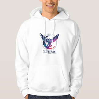 Neon Gradient Wolf Phoenix Owl Art Hoodie