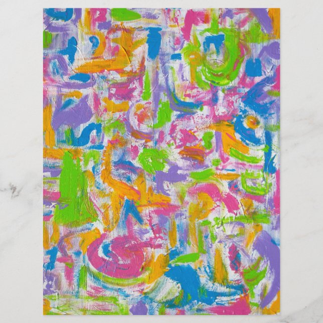 Neon Graffiti - Abstract Art Brushstrokes Flyer (Front)