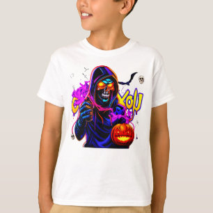 Neon Graffiti Grim Reaper Urban Streetwear  T-Shirt