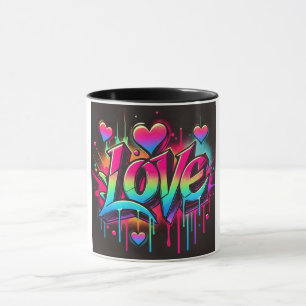 Neon Graffiti Love Street Art Mug