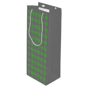 Neon Green Aliens Medium Gift Bag