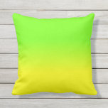 Neon Green and Neon Yellow Ombré  Shade Colour Fad Cushion<br><div class="desc">Bright sunshine neon yellow fades into an ombre blur with neon green for a flash of brightness and light</div>