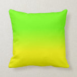Neon Green and Neon Yellow Ombré  Shade Colour Fad Cushion<br><div class="desc">Bright sunshine neon yellow fades into an ombre blur with neon green for a flash of brightness and light</div>