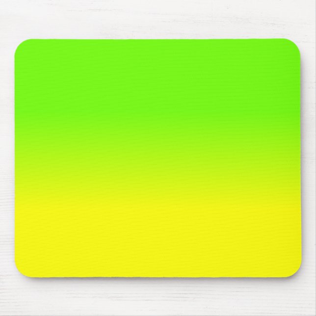 Neon Green and Neon Yellow Ombré  Shade Colour Fad Mouse Mat (Front)