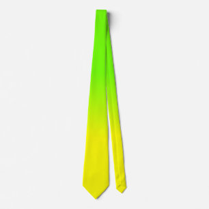 Neon Green and Neon Yellow Ombré  Shade Colour Fad Tie
