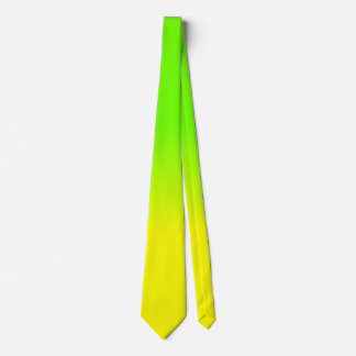 Neon Green and Neon Yellow Ombré  Shade Colour Fad Tie