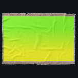 Neon Green and Neon Yellow Ombré  Shade Colour Throw Blanket<br><div class="desc">Bright sunshine neon yellow fades into an ombre blur with neon green for a flash of brightness and light</div>