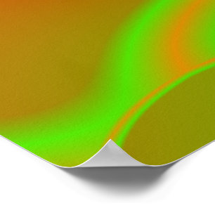 Neon Green and Orange Poster