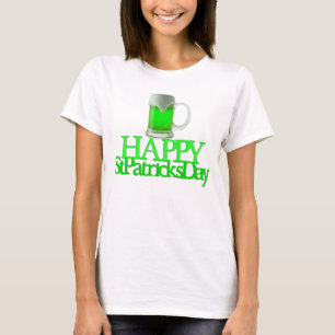 Neon Green Beer Blurred Happy St. Patrick's Day T-Shirt