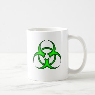 Neon Green Biohazard Symbol Mug
