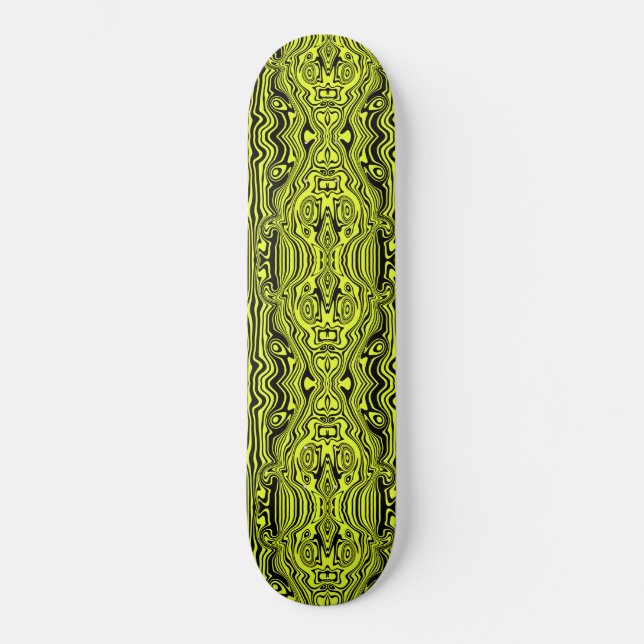 Neon Green Black Skateboard (Front)