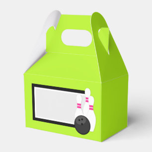 Neon Green Bowling Favour Boxes