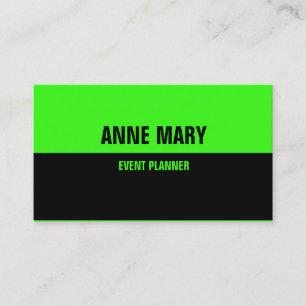 Neon Green Bright Colourful Custom Double Colour Business Card