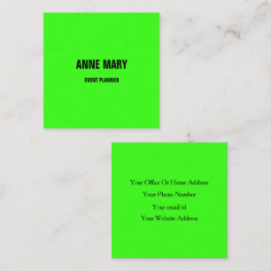 Neon Green Bright Colourful Wedding Event Custom Appointment Card