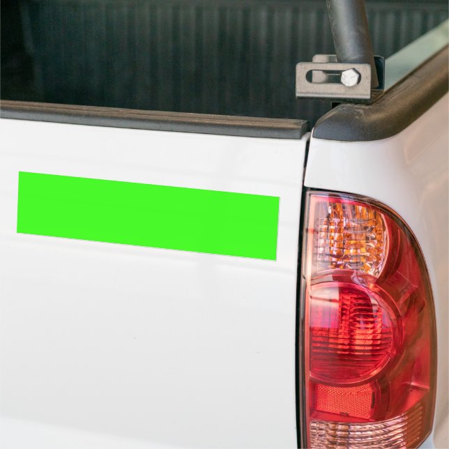 Neon Green Bumper Sticker (On Truck)