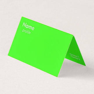 neon green business card