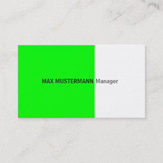 Neon Green Business Card