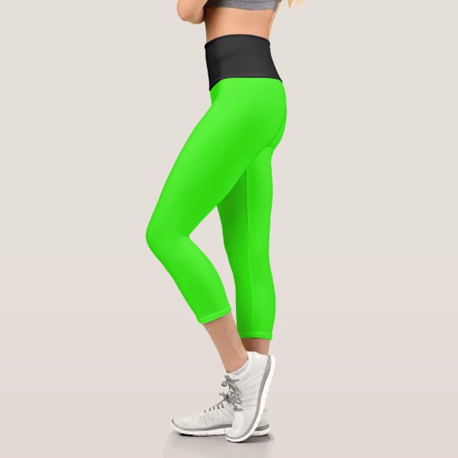 Neon Green Capri Leggings (Left)