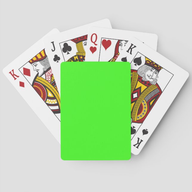 Neon Green Classic Playing Cards (Back)