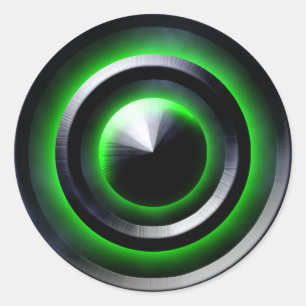 Neon-Green Classic Round Sticker