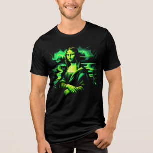 Neon Green Colour Mona Lisa  Tri-Blend Shirt