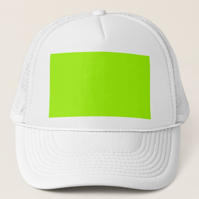Neon Green Colour Only Custom Products Trucker Hat (Front)