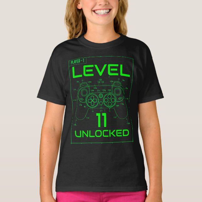 Neon Green Console Game Controller Cool Retro Game T-Shirt (Front)