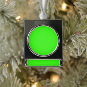 Neon Green Custom Banner Ornament