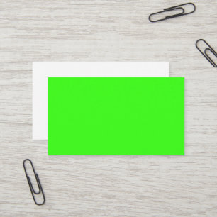 Neon Green Custom Business Card