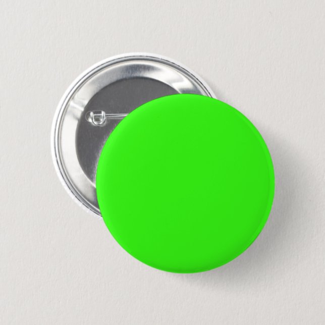 Neon Green Custom Button Badge (Front & Back)
