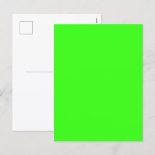 Neon Green Custom Holiday Postcard