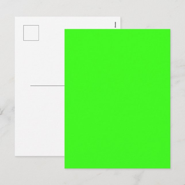Neon Green Custom Holiday Postcard (Front/Back)