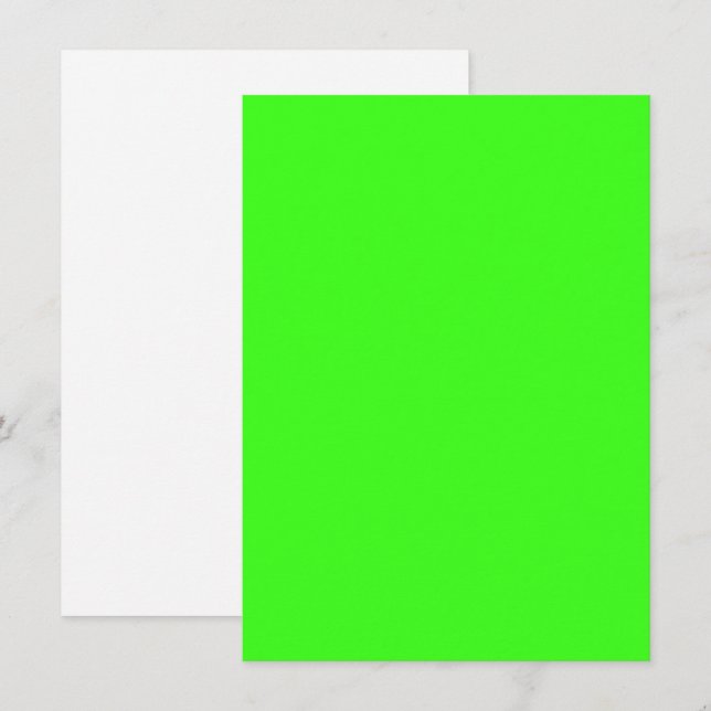 Neon Green Custom Invitation (Front/Back)