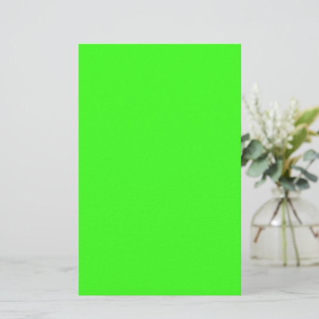 Neon Green Custom Stationery Set (Standing Front)