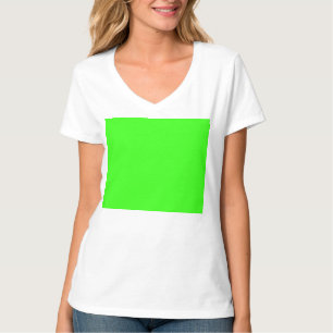 Neon Green Custom V-Neck Tee