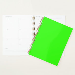 Neon Green Customisable Planner