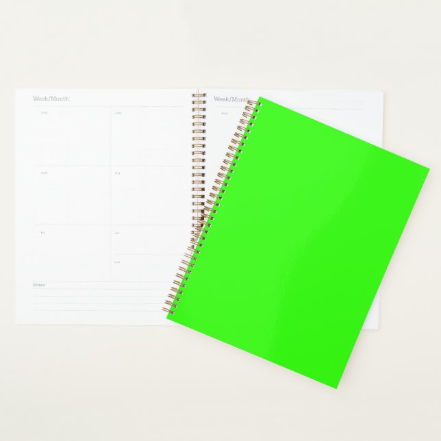 Neon Green Customisable Planner (Display)