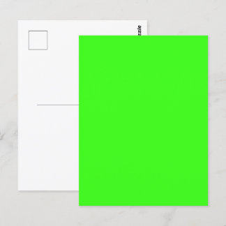 Neon Green Customisable Postcard