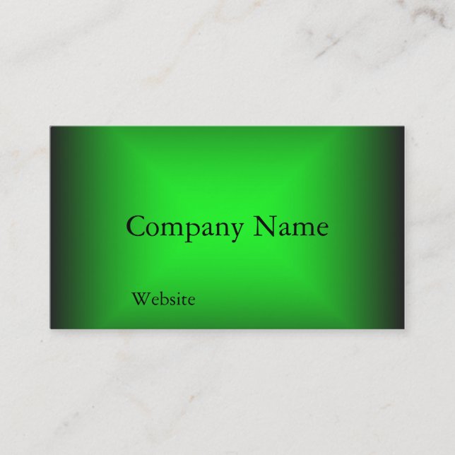 Neon Green Design Business Card (Front)