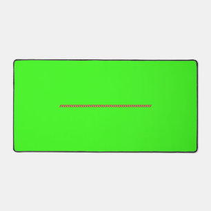 Neon Green Desk Mat With Pink Accent – Customise