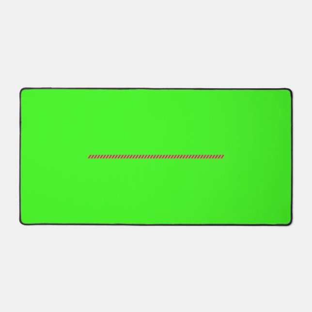 Neon Green Desk Mat With Pink Accent – Customise (Front)
