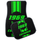 Neon Green Double Race Stripes