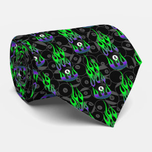 Neon Green Eight Ball  Tie