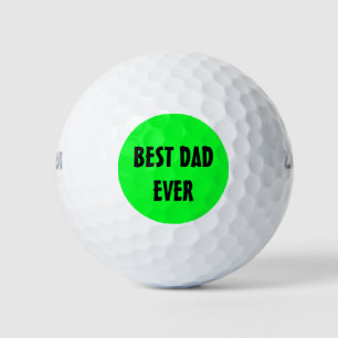 Neon Green Elegant Golfer Best Dad ever Bright Golf Balls