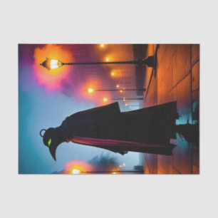 Neon Green Eyes Modern Day Plague Doctor Tissue Paper